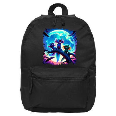 Axolotls Howl At Moon Axolotl Owner 16 in Basic Backpack