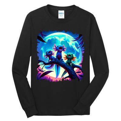 Axolotls Howl At Moon Axolotl Owner Tall Long Sleeve T-Shirt