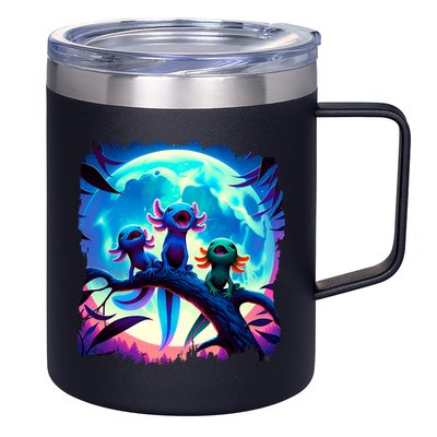 Axolotls Howl At Moon Axolotl Owner 12oz Stainless Steel Coffee Mug