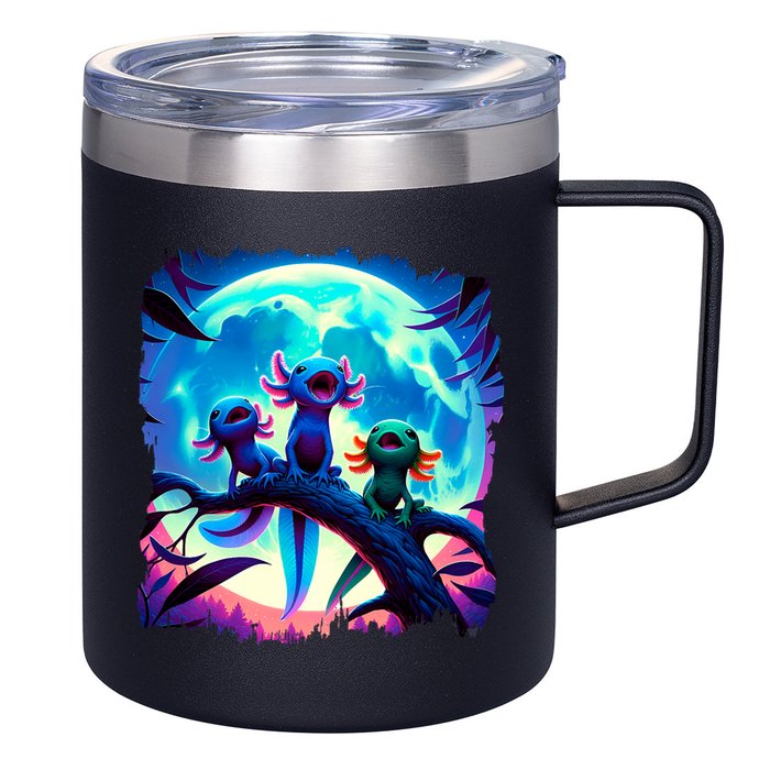 Axolotls Howl At Moon Axolotl Owner 12oz Stainless Steel Coffee Mug