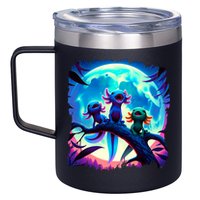 Axolotls Howl At Moon Axolotl Owner 12oz Stainless Steel Coffee Mug