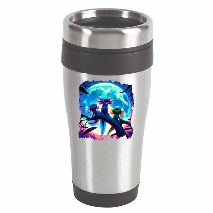 Axolotls Howl At Moon Axolotl Owner 16oz Travel Tumbler
