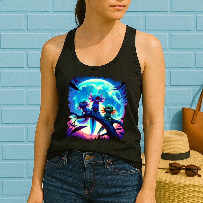 Axolotls Howl At Moon Axolotl Owner Womens Tank Top