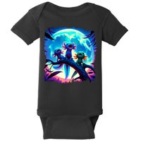 Axolotls Howl At Moon Axolotl Owner Baby Bodysuit