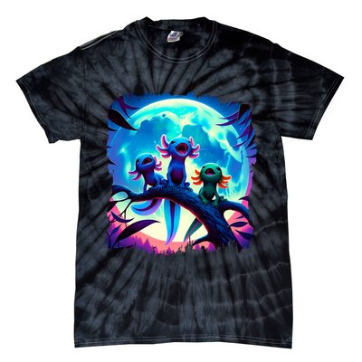 Axolotls Howl At Moon Axolotl Owner Tie-Dye T-Shirt