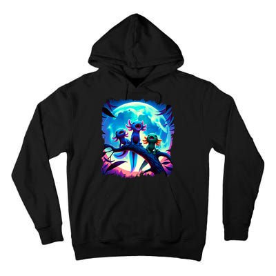 Axolotls Howl At Moon Axolotl Owner Tall Hoodie
