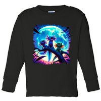 Axolotls Howl At Moon Axolotl Owner Toddler Long Sleeve Shirt
