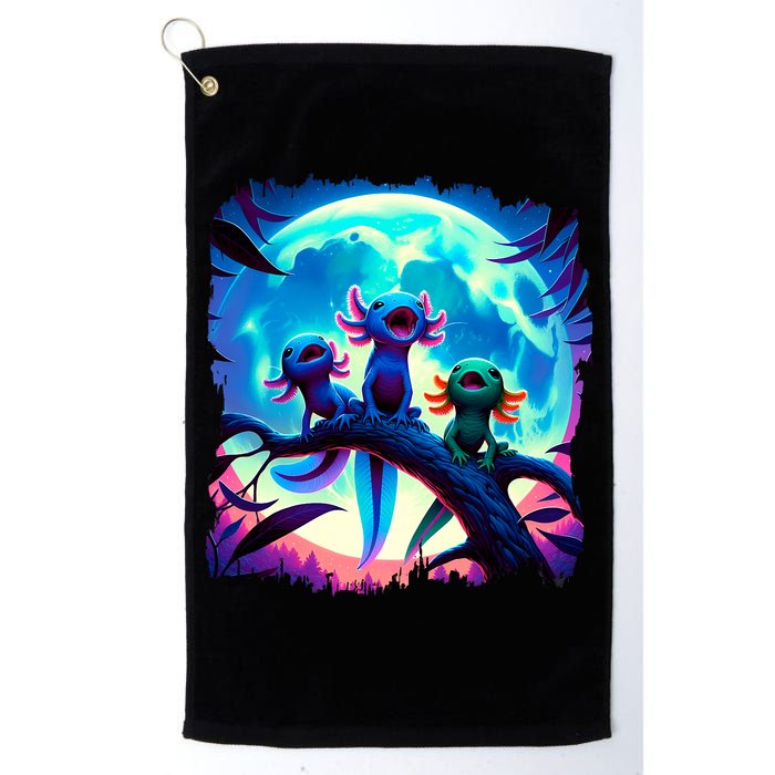 Axolotls Howl At Moon Axolotl Owner Golf Towel