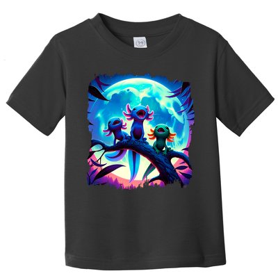 Axolotls Howl At Moon Axolotl Owner Toddler T-Shirt