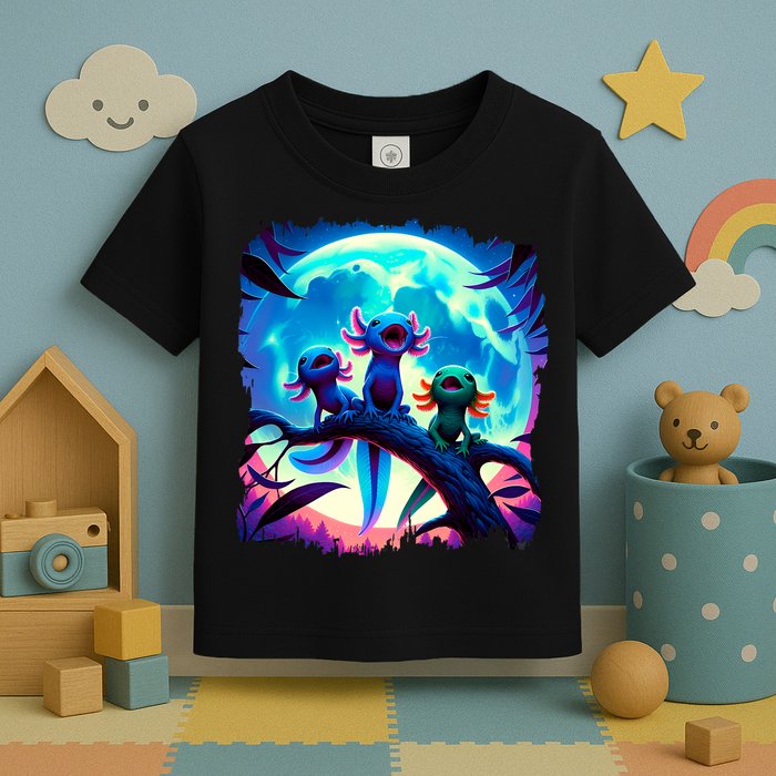 Axolotls Howl At Moon Axolotl Owner Toddler T-Shirt