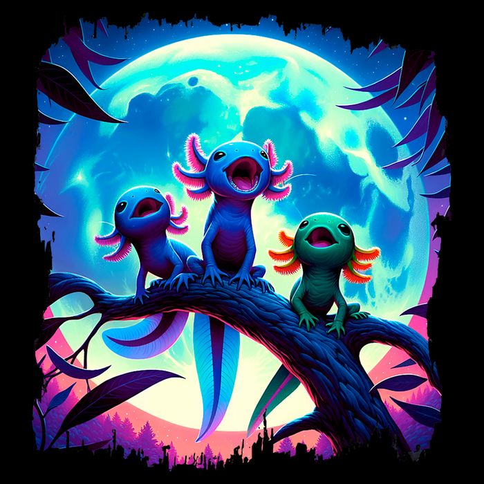 Axolotls Howl At Moon Axolotl Owner Toddler T-Shirt