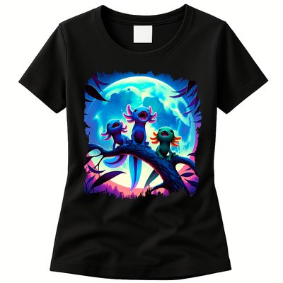 Axolotls Howl At Moon Axolotl Owner Womens T-Shirt