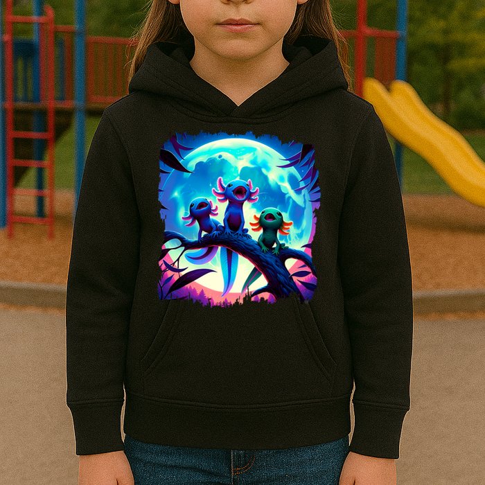 Axolotls Howl At Moon Axolotl Owner Kids Hoodie