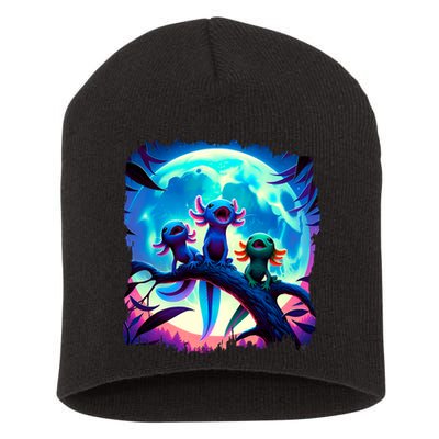 Axolotls Howl At Moon Axolotl Owner Short Acrylic Beanie
