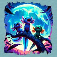 Axolotls Howl At Moon Axolotl Owner Sueded Cloud Jersey T-Shirt