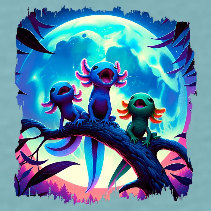 Axolotls Howl At Moon Axolotl Owner Sueded Cloud Jersey T-Shirt