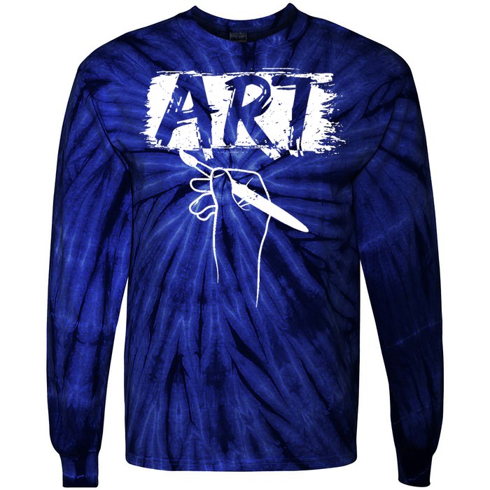 Art Handart Artist Painting Awesome Funny Gift Tie-Dye Long Sleeve Shirt