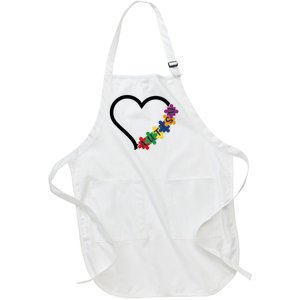 Autism Heart Full-Length Apron With Pockets