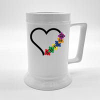 Autism Heart Beer Stein