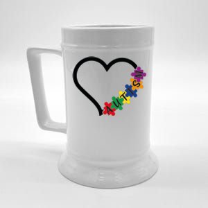 Autism Heart Beer Stein