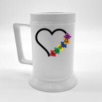 Autism Heart Beer Stein