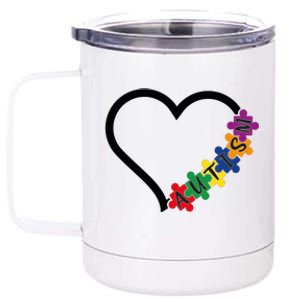 Autism Heart 12 oz Stainless Steel Tumbler Cup