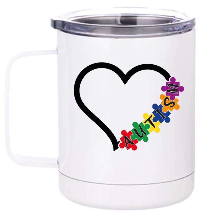 Autism Heart 12 oz Stainless Steel Tumbler Cup