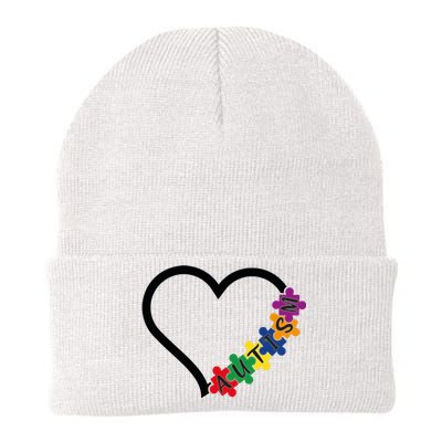 Autism Heart Knit Cap Winter Beanie