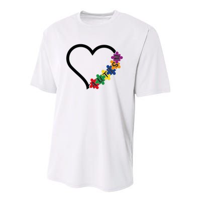 Autism Heart Youth Performance Sprint T-Shirt