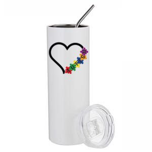 Autism Heart Stainless Steel Tumbler