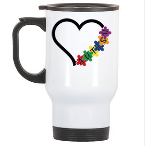 Autism Heart Stainless Steel Travel Mug