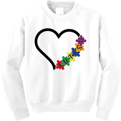 Autism Heart Kids Sweatshirt