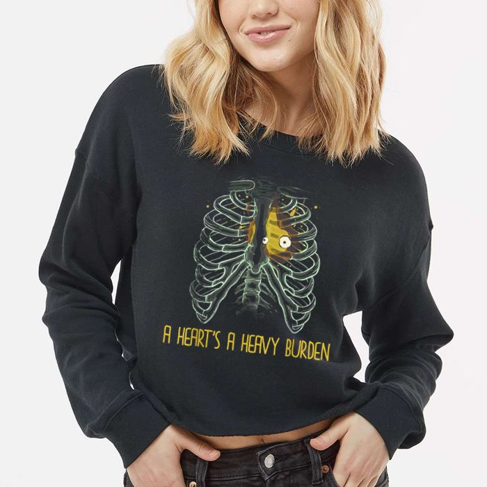 A HeartS A Heavy Burden Cropped Pullover Crew