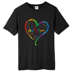 Autism Heart Autism Awareness proud Autism Mom Gifts Family Tall Fusion ChromaSoft Performance T-Shirt