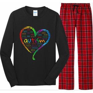 Autism Heart Autism Awareness proud Autism Mom Gifts Family Long Sleeve Pajama Set