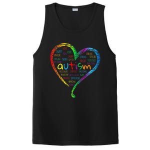 Autism Heart Autism Awareness proud Autism Mom Gifts Family PosiCharge Competitor Tank