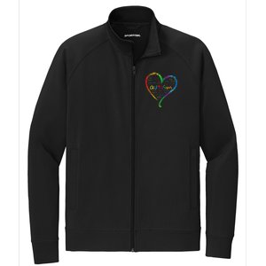 Autism Heart Autism Awareness proud Autism Mom Gifts Family Stretch Full-Zip Cadet Jacket