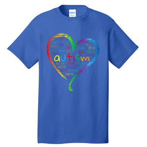 Autism Heart Autism Awareness proud Autism Mom Gifts Family Tall T-Shirt