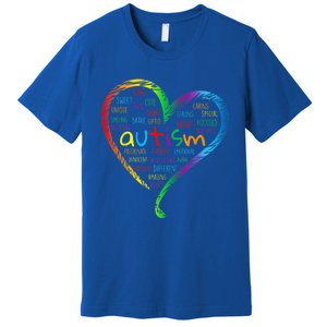 Autism Heart Autism Awareness proud Autism Mom Gifts Family Premium T-Shirt