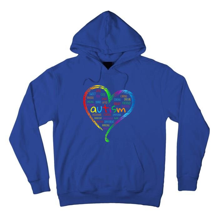 Autism Heart Autism Awareness proud Autism Mom Gifts Family Tall Hoodie