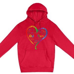 Autism Heart Autism Awareness proud Autism Mom Gifts Family Premium Pullover Hoodie