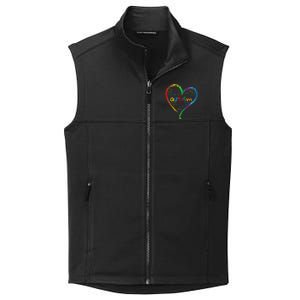 Autism Heart Autism Awareness proud Autism Mom Gifts Family Collective Smooth Fleece Vest