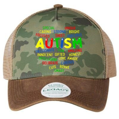 Autism Heart Autism Awareness Proud Autism Mom Family Legacy Tie Dye Trucker Hat