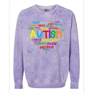 Autism Heart Autism Awareness proud Autism Mom Gifts Family Colorblast Crewneck Sweatshirt