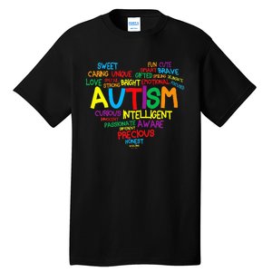 Autism Heart Autism Awareness proud Autism Mom Gifts Family Tall T-Shirt