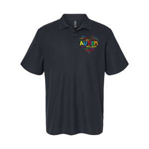 Autism Heart Autism Awareness proud Autism Mom Gifts Family Softstyle Adult Sport Polo