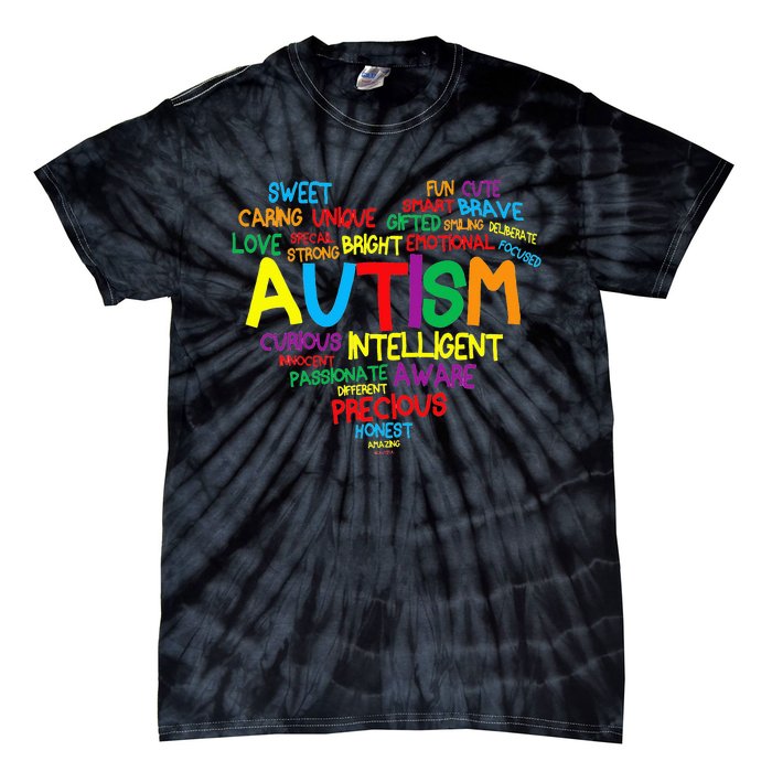 Autism Heart Autism Awareness proud Autism Mom Gifts Family Tie-Dye T-Shirt