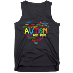 Autism Heart Autism Awareness proud Autism Mom Gifts Family Tank Top