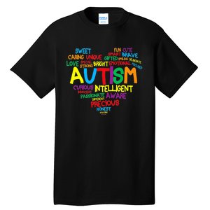 Autism Heart Autism Awareness proud Autism Mom Gifts Family Tall T-Shirt