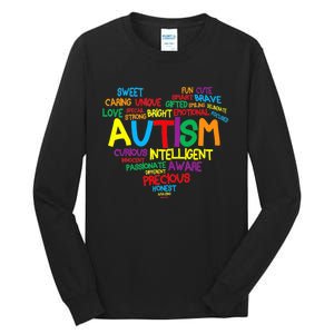 Autism Heart Autism Awareness proud Autism Mom Gifts Family Tall Long Sleeve T-Shirt